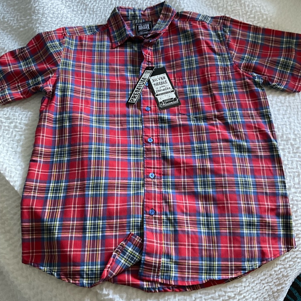 Men’s Silver Needle plaid shirt